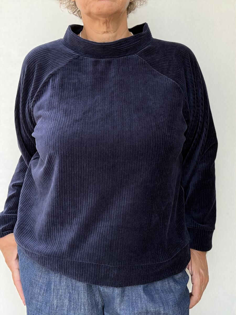 Maglia ciniglia blu navy 