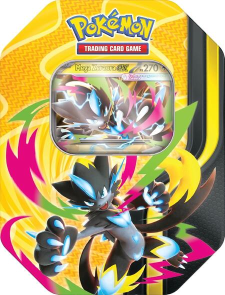 Pokémon: scatola da collezione Megaforze - Mega Zeraora-ex del GCC Pokémon (4 buste di espansione e 1 carta promozionale olografica), Edizione in Italiano
