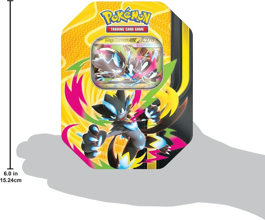 Pokémon: scatola da collezione Megaforze - Mega Zeraora-ex del GCC Pokémon (4 buste di espansione e 1 carta promozionale olografica), Edizione in Italiano