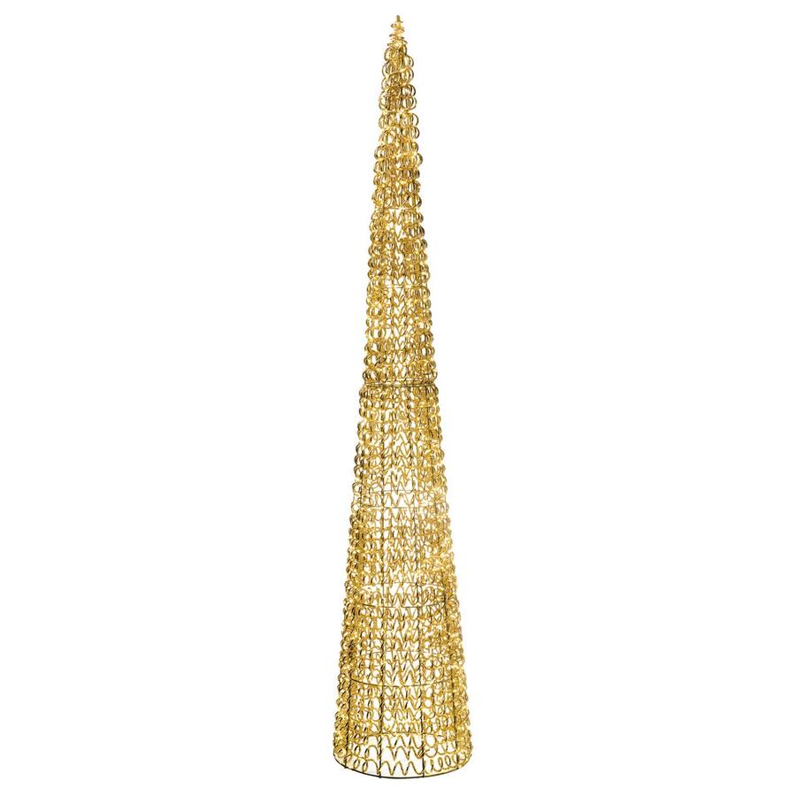 L'Oca Nera Albero Conico Luminoso "Sinfonia d'Oro" — 1800 LED, Ø35x180h cm, oro