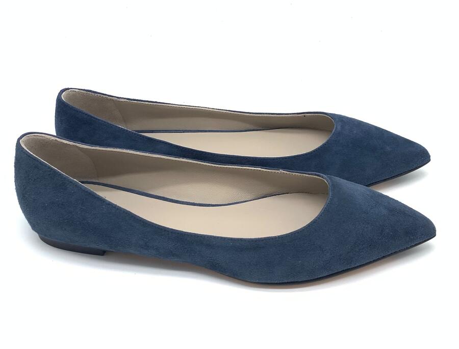 Ralph & Russo ballerina deco camoscio navy