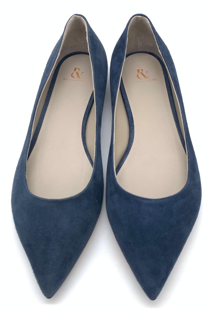 Ralph & Russo ballerina deco camoscio navy