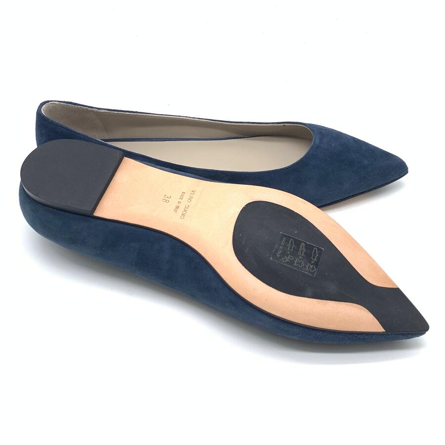 Ralph & Russo ballerina deco camoscio navy
