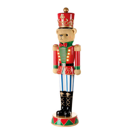L'Oca Nera Orsetto "Capitan Gioia" — statua natalizia luminosa, 123cm