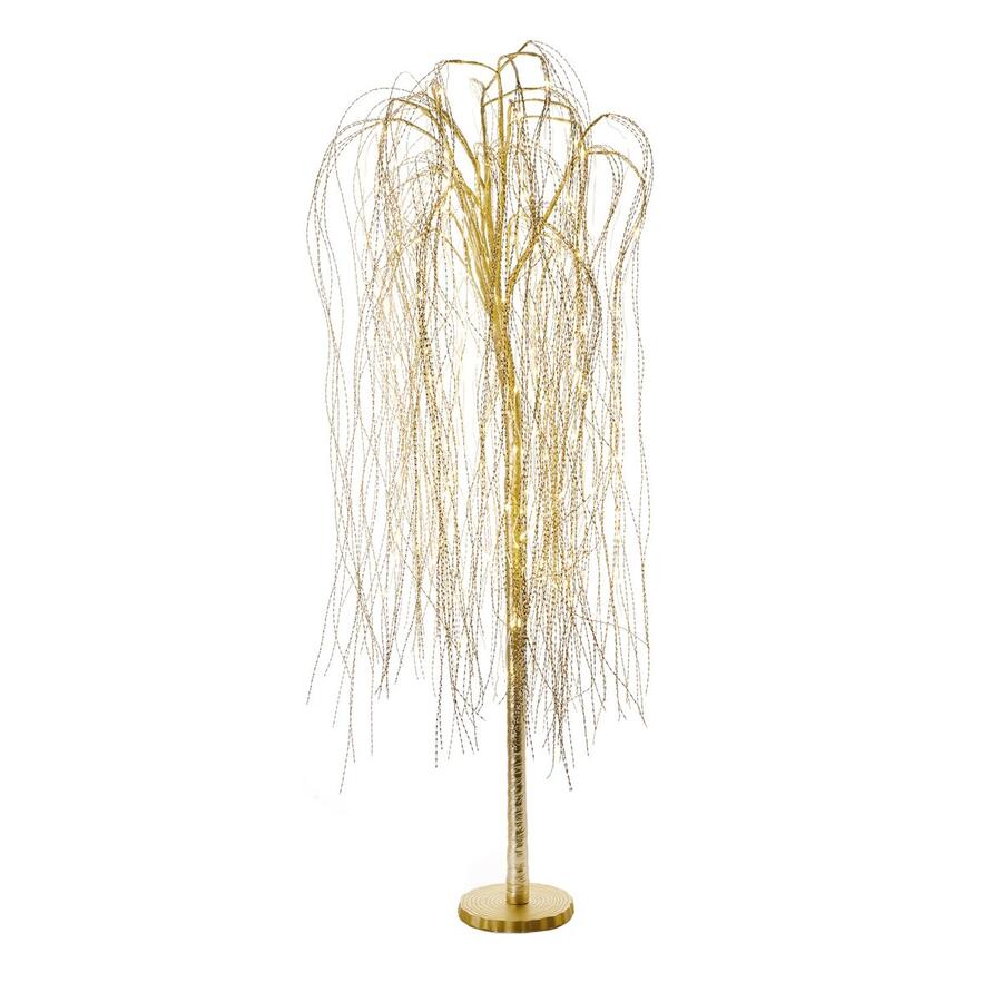 L'Oca Nera Salice d'Oro Piccolo — albero decorativo luminoso in metallo con 234 LED, 150h cm