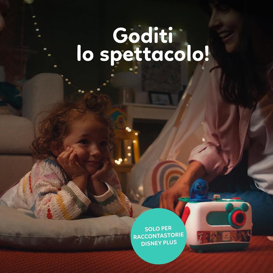Clementoni Disney Baby Ricarica Stitch Proiettore Raccontastorie Plus, Storyteller Bambini 2+ Anni, 5 Storie Raccontate e Proiettate, Gioco Elettronico Parlante Portatile, Lingua Italiana, 17584