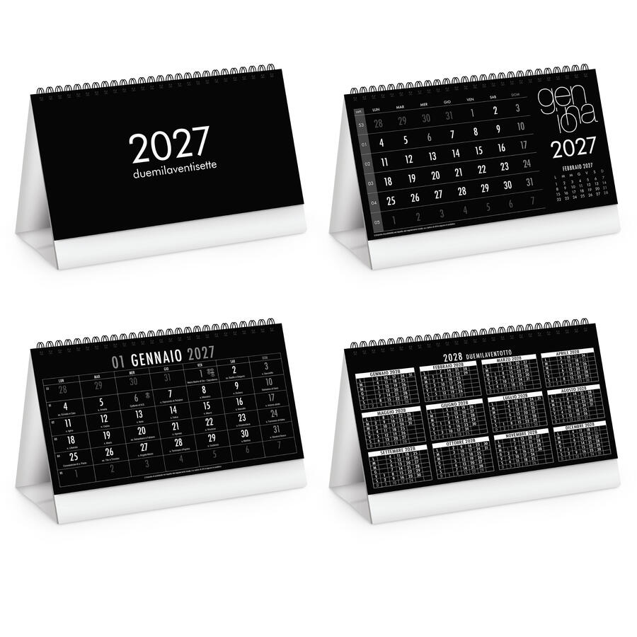 Copia di Calendario Tavolo BLACK Personalizzato PA722 da 100 pz