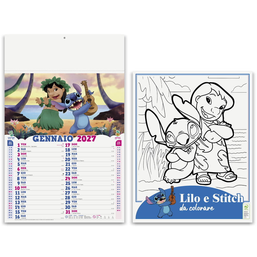 Calendario illustrato FAVOLE DA COLORARE Personalizzato PA105 da 100 pz
