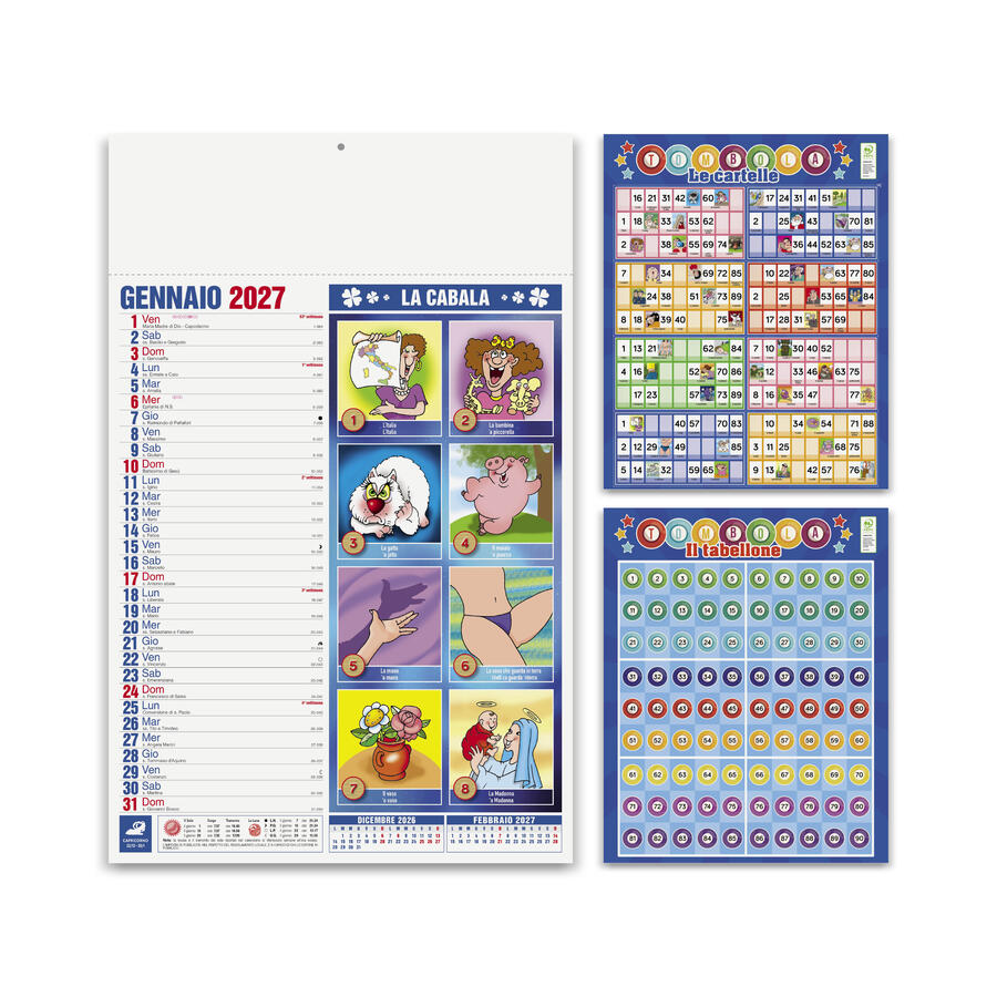 Calendario Illustrato CABALA Personalizzato PA114 da 100 pz