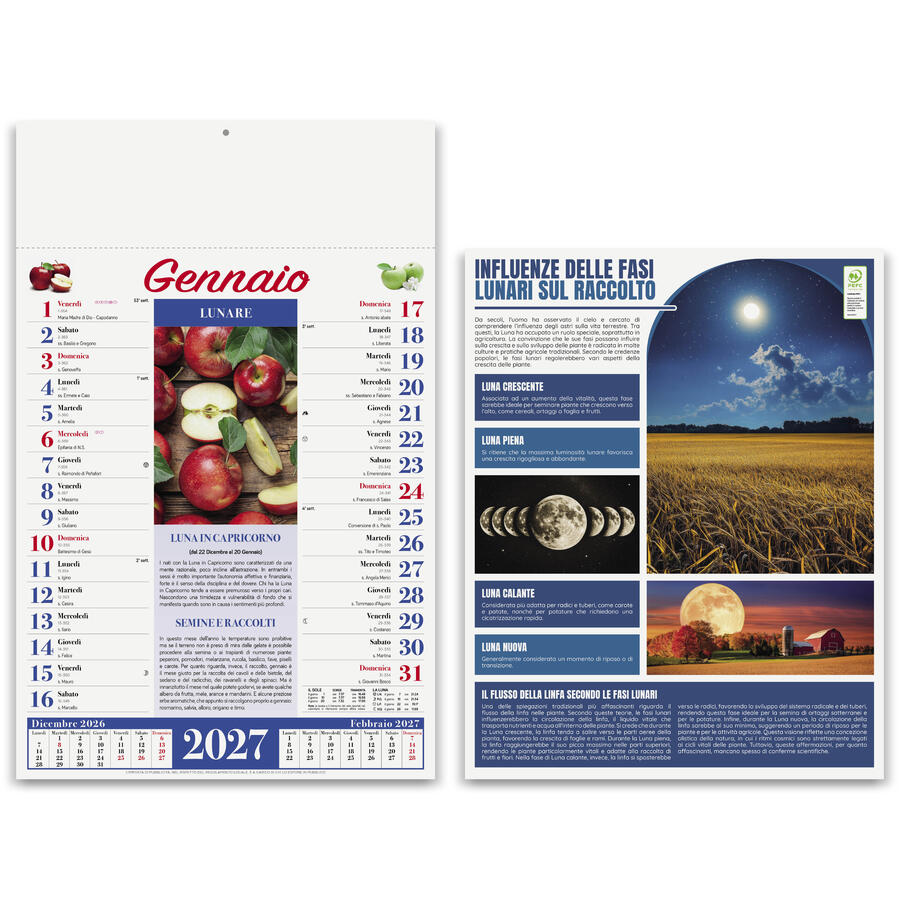 Calendario Illustrato ORTO E GIARDINO Personalizzato PA152 da 100 pz