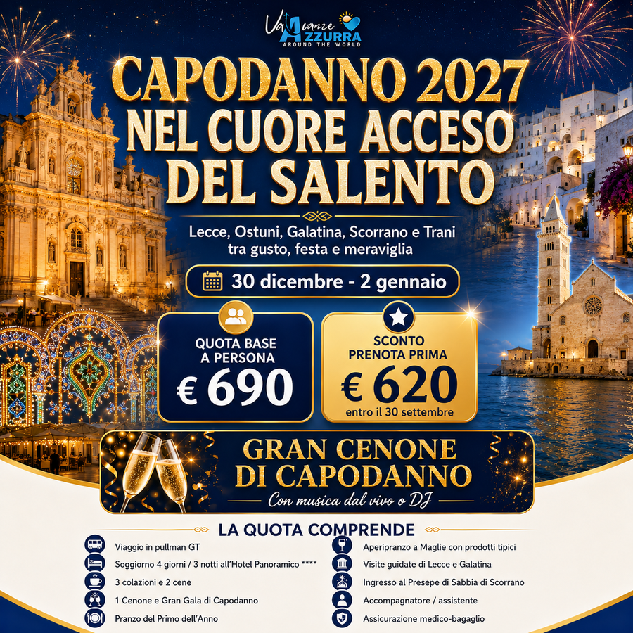 CAPODANNO 2027 NEL CUORE ACCESO DEL SALENTO 