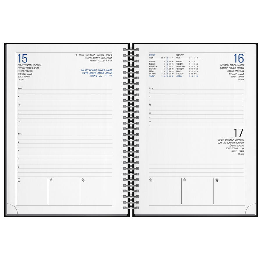 Agenda Spiralata Giornaliera 15x21 Personalizzata CL375 da 20 pz
