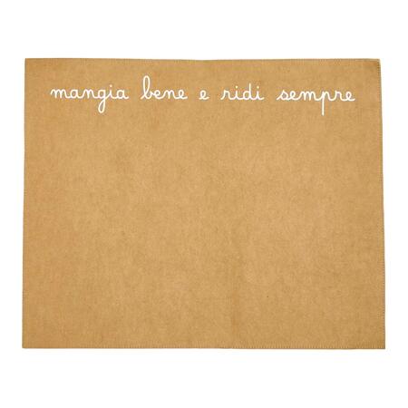 Simple Day Tovaglietta "Mangia Bene e Ridi Sempre" — Fibra di Cellulosa Eco-Sostenibile, 36x45 cm