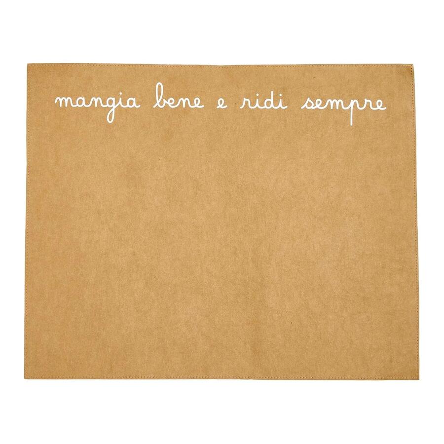 Simple Day Tovaglietta "Mangia Bene e Ridi Sempre" — Fibra di Cellulosa Eco-Sostenibile, 36x45 cm