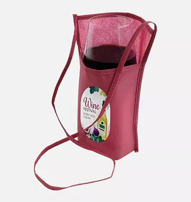 Portacalice Portabicchiere Tasca Tracolla TNT Personalizzato Q24256 da 100 pz