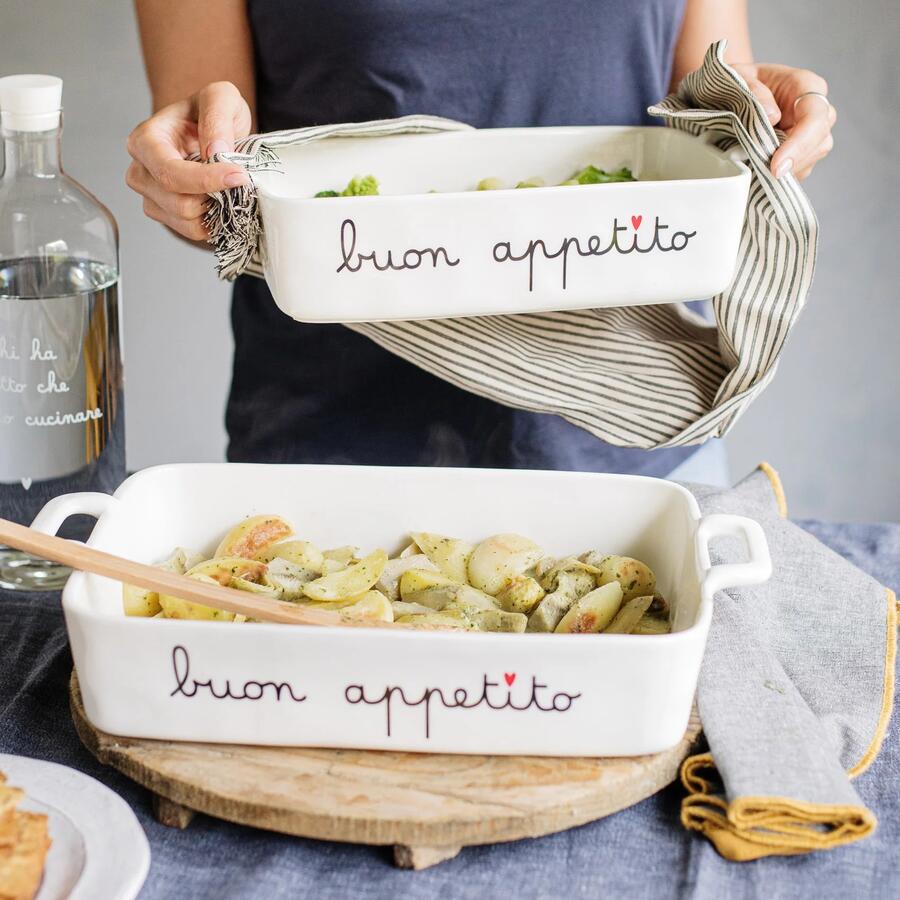 Simple Day Pirofila "Buon Appetito" — Gres, 26x18 cm