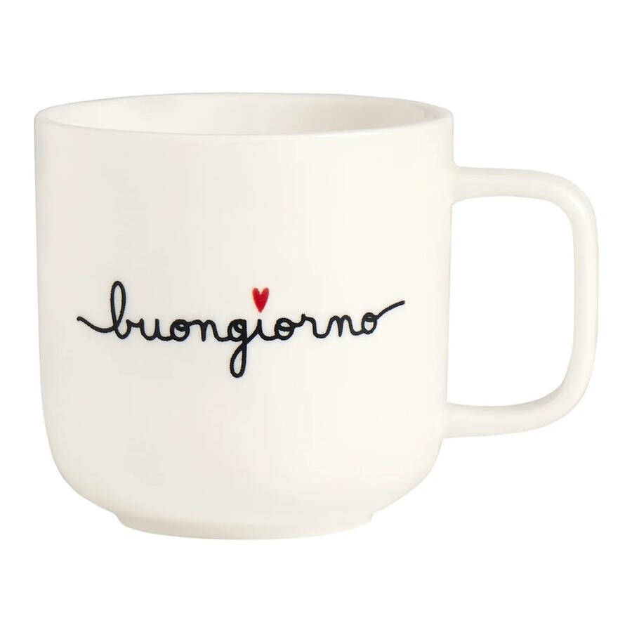 Simple Day Mug "Buongiorno" — Gres Porcellanato, Ø8x10 cm, 400 ml