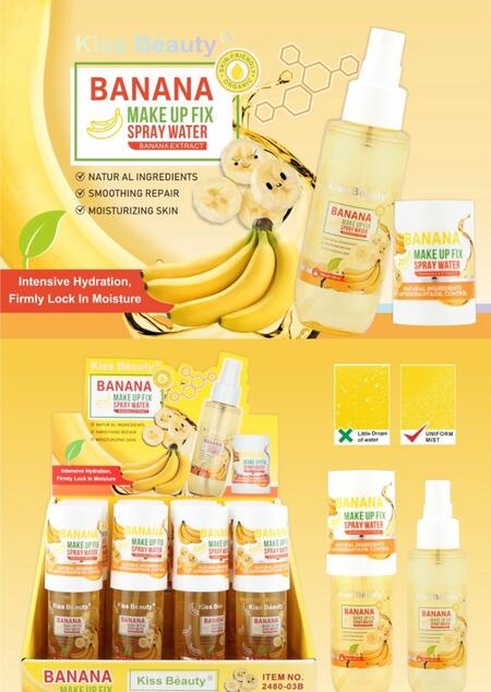 Kiss Beauty Banana Make Up Fix Spray Water [Conf. da 12 pezzi]