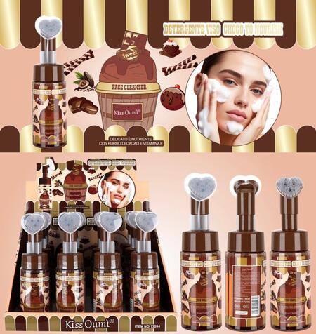Kiss Oumi Detergente Viso Da 150 ml Choco To Nourish [Conf. da 12 pezzi]