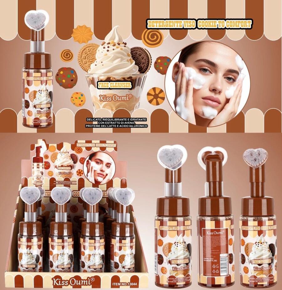 Kiss Oumi Detergente Viso Da 150 ml Cookie To Comfort [Conf. da 12 pezzi]