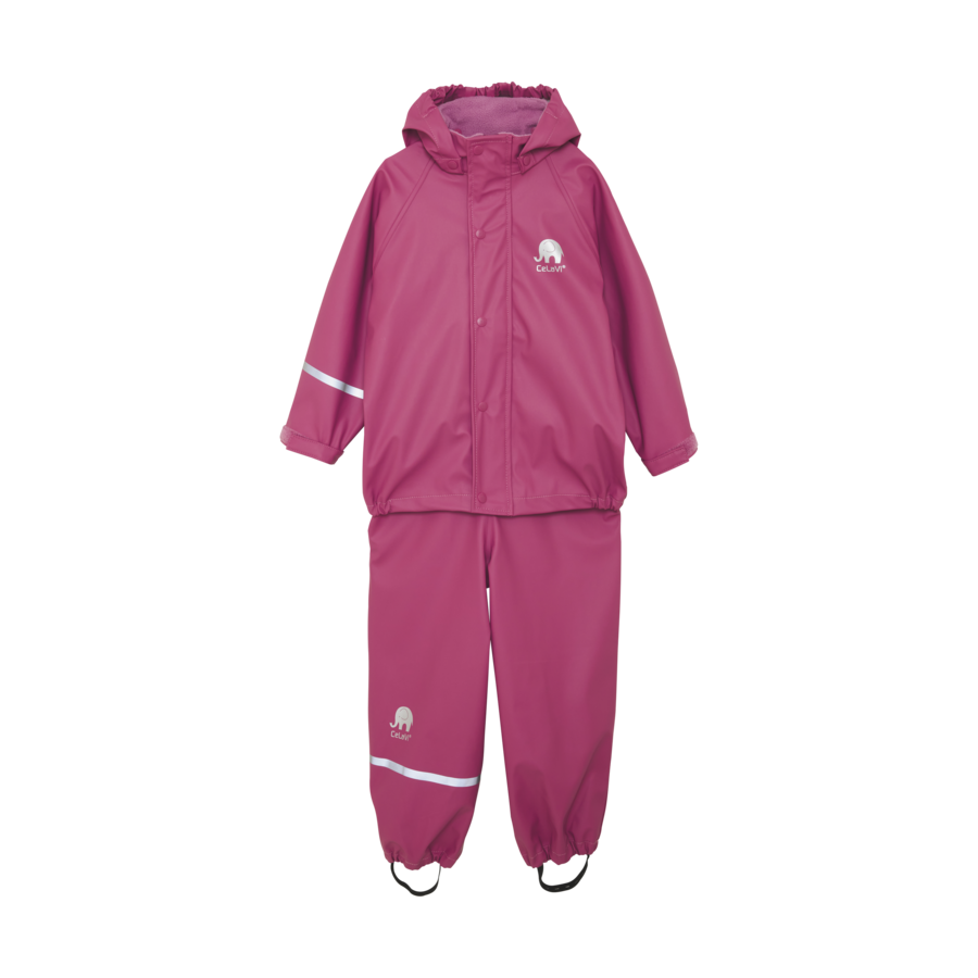 Completo pioggia CeLaVi – Rose Brown | Giacca + Salopette Waterproof 5.000 MM