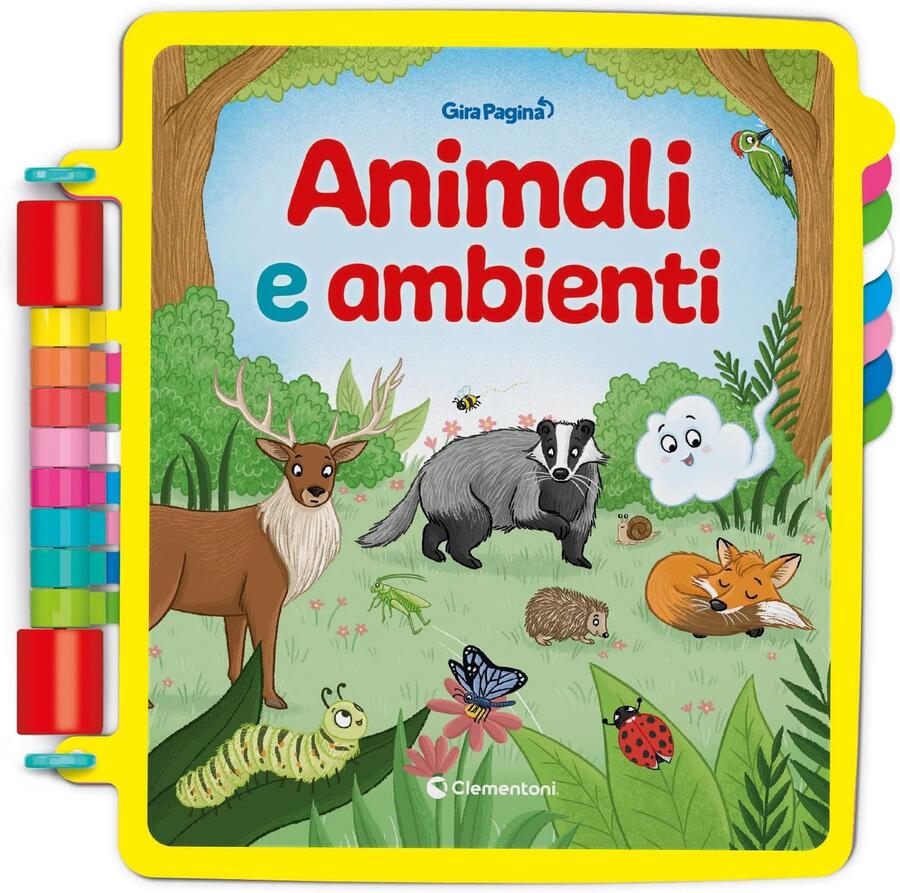 Clementoni - 16643 - Sapientino - Girapagina, Animali E Ambienti - Libro Educativo Ed Interattivo per Stimolare L'Interesse alla Lettura, per Bambini 3-5 Anni (Gioco in Italiano)