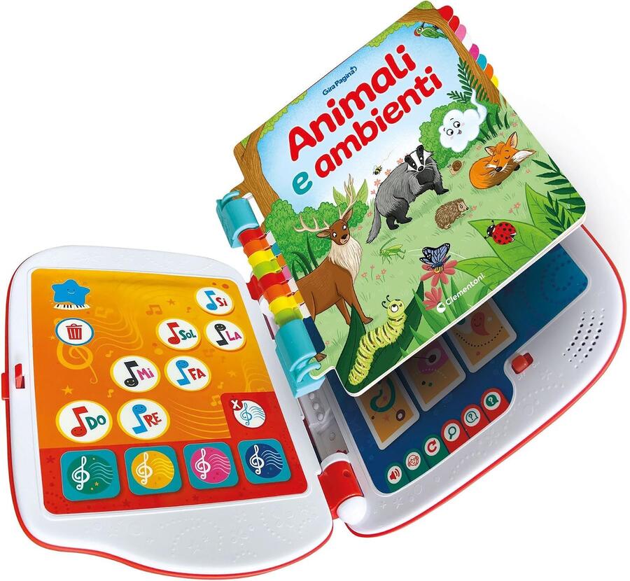 Clementoni - 16643 - Sapientino - Girapagina, Animali E Ambienti - Libro Educativo Ed Interattivo per Stimolare L'Interesse alla Lettura, per Bambini 3-5 Anni (Gioco in Italiano)