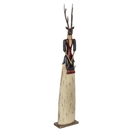 Clayre & Eef Statuina Decorativa Cervo in Metallo, Marrone, 86 cm