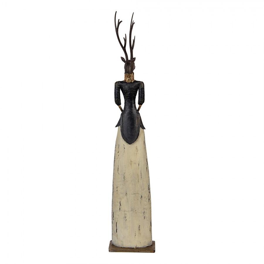 Clayre & Eef Statuina Decorativa Cervo in Metallo, Marrone, 86 cm