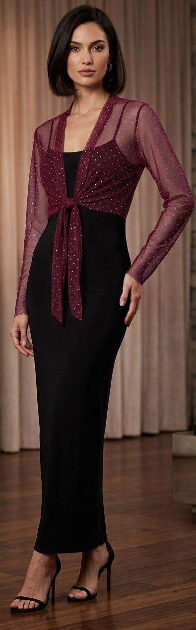 coprispalle bolero in tulle elastico con punti luce argento 11-0015