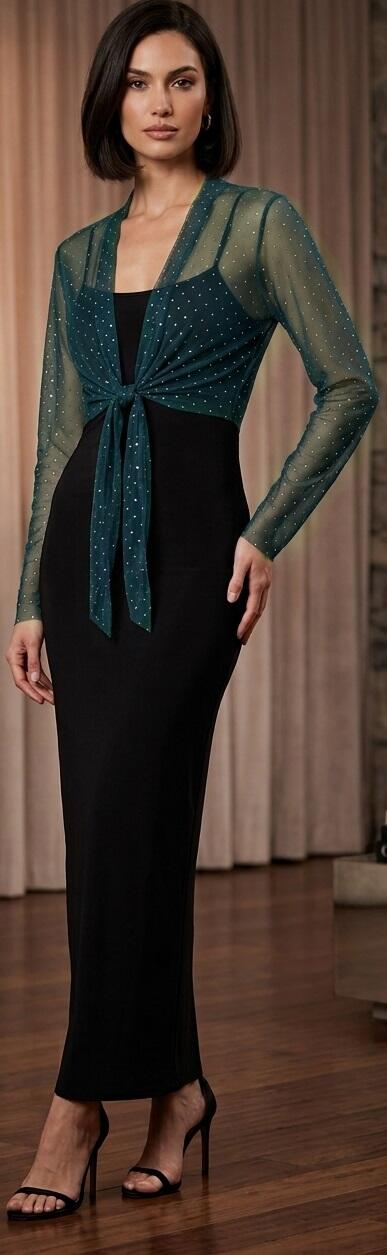 coprispalle bolero in tulle elastico con punti luce argento 11-0015
