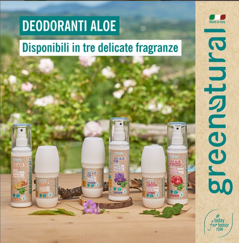 Greenatural BioDeodorante Con Acido Ialuronico & Aloe - ECOBIO - 100 ml