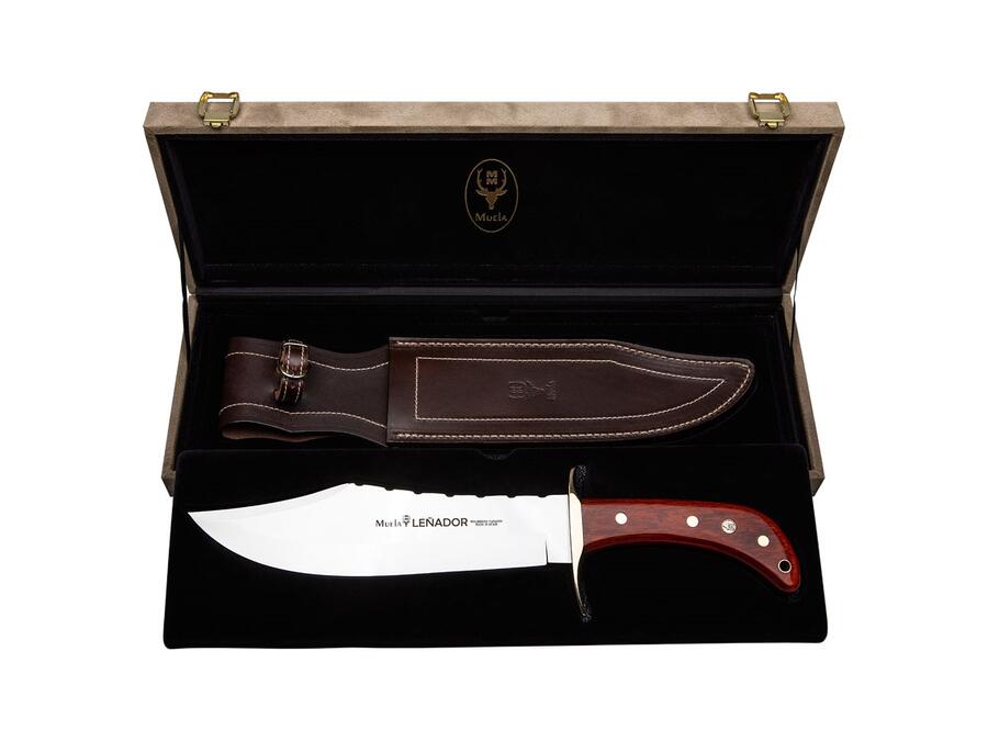 MUELA LENADOR-25R Gift Box – Coltello da Collezione con Manico in Sequoia
