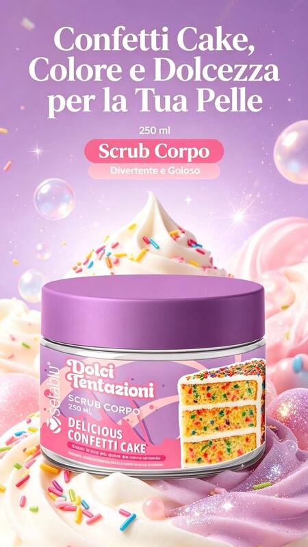 SetaBlu Dolci Tentazioni Scrub Corpo da 250 ml Delicious Confetti Cake