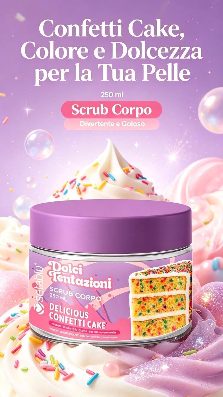 SetaBlu Dolci Tentazioni Scrub Corpo da 250 ml Delicious Confetti Cake