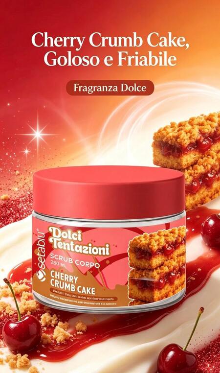 SetaBlu Dolci Tentazioni Scrub Corpo da 250 ml Cherry Crumb Cake