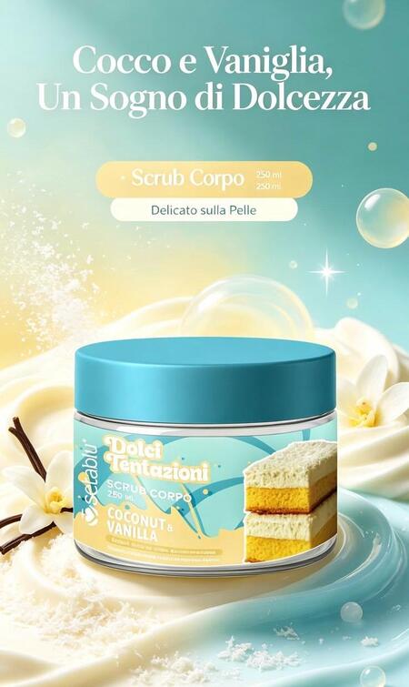 SetaBlu Dolci Tentazioni Scrub Corpo da 250 ml Coconut & Vanilla