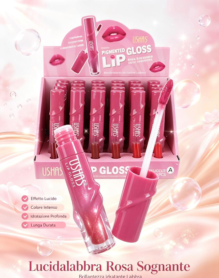 Ushas Pigmented Lip Gloss [Conf. da 24 pezzi]