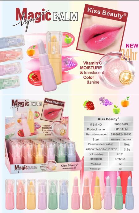 Kiss Beauty Magic Balm Lips [Conf. da 24 pezzi]