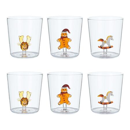 Henriette Set 6 Bicchieri Ginger & Friends, Collezione Treasure, 300 ml