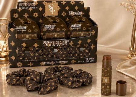 Siyiping Lip set kit Lip Balm + Codino ( Dupe L.V) [Conf. da 12 pezzi]