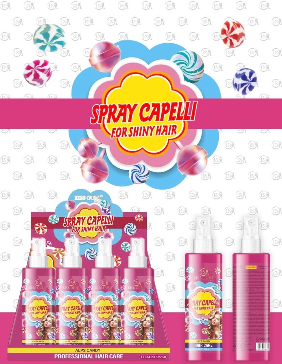 Kiss Oumi Spray per capelli da 120 ml Alps Candy [Conf.da 12 pezzi]