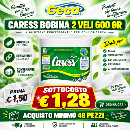 CARESS BOBINA 2 VELI 600 GR (Confezione da 48 pezzi) 