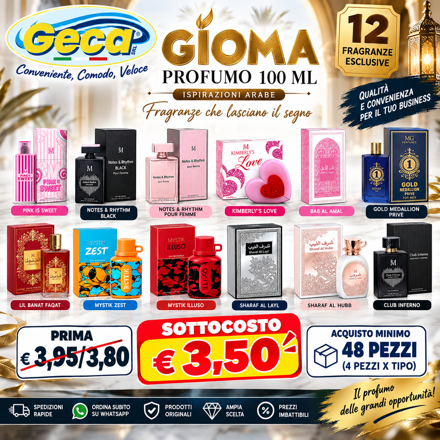GIOMA PROFUMI 100 ML (Confezione da 48 pezzi) 