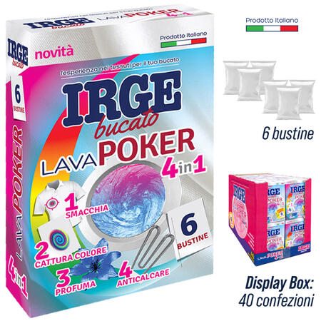 IRGE PANNO CATTURA COLORE POKER 6 BUSTINE (Confezione da 10 pezzi) 
