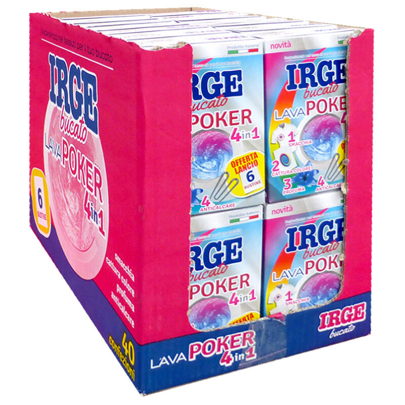 IRGE PANNO CATTURA COLORE POKER 6 BUSTINE (Confezione da 10 pezzi) 