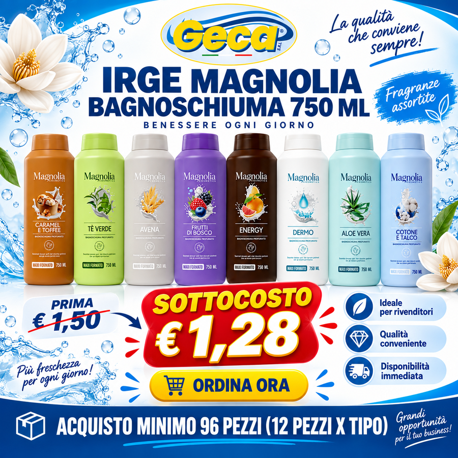 IRGE MAGNOLIA BAGNOSCHIUMA 750 ML (Confezione da 72 pezzi) 