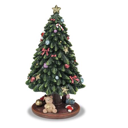 Fantin - Carillon Albero di Natale con Orsetto alla Base, cm Ø12 x H23