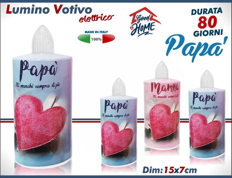 Good Home Lumino Votivo Elettrici Dim. 15 x 7cm [Conf. da 30 pezzi]
