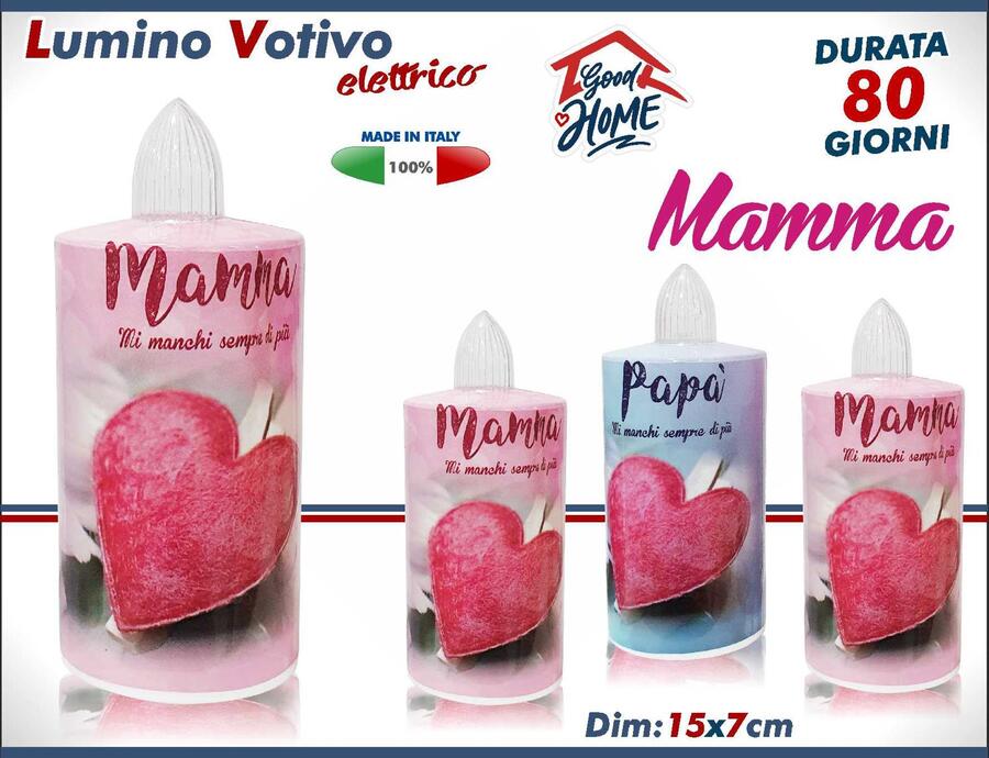 Good Home Lumino Votivo Elettrici Dim. 15 x 7cm [Conf. da 30 pezzi]